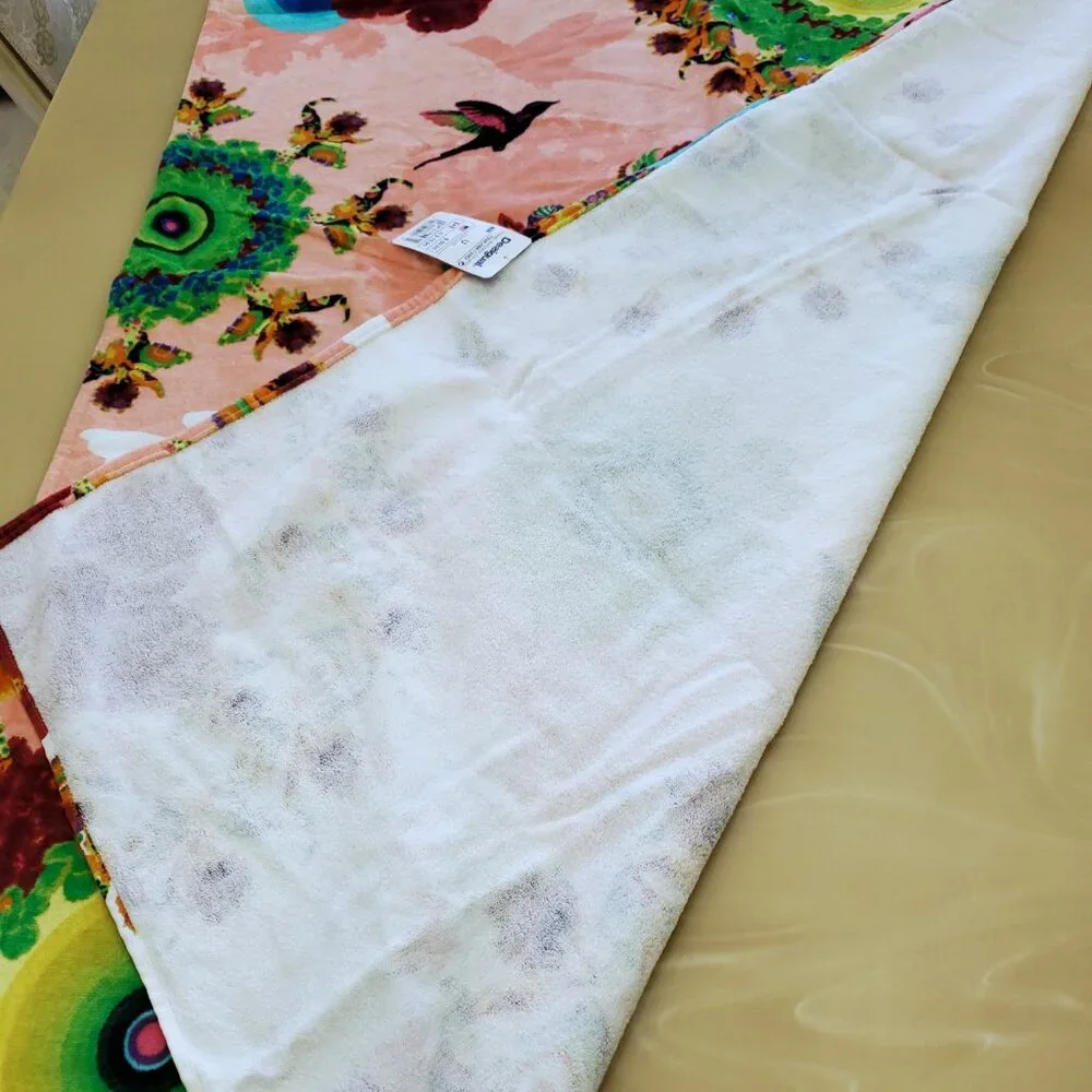 Desigual Floral Medallion Vibrant Colorful Beach Bath Towel - New
